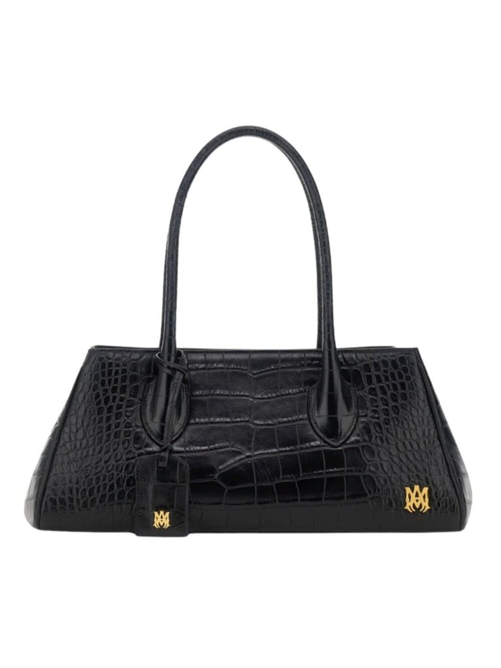 Amiri WOMEN'S EMBOSSED CROC HONEY 40 SHOULDER Bag NWOT $1390